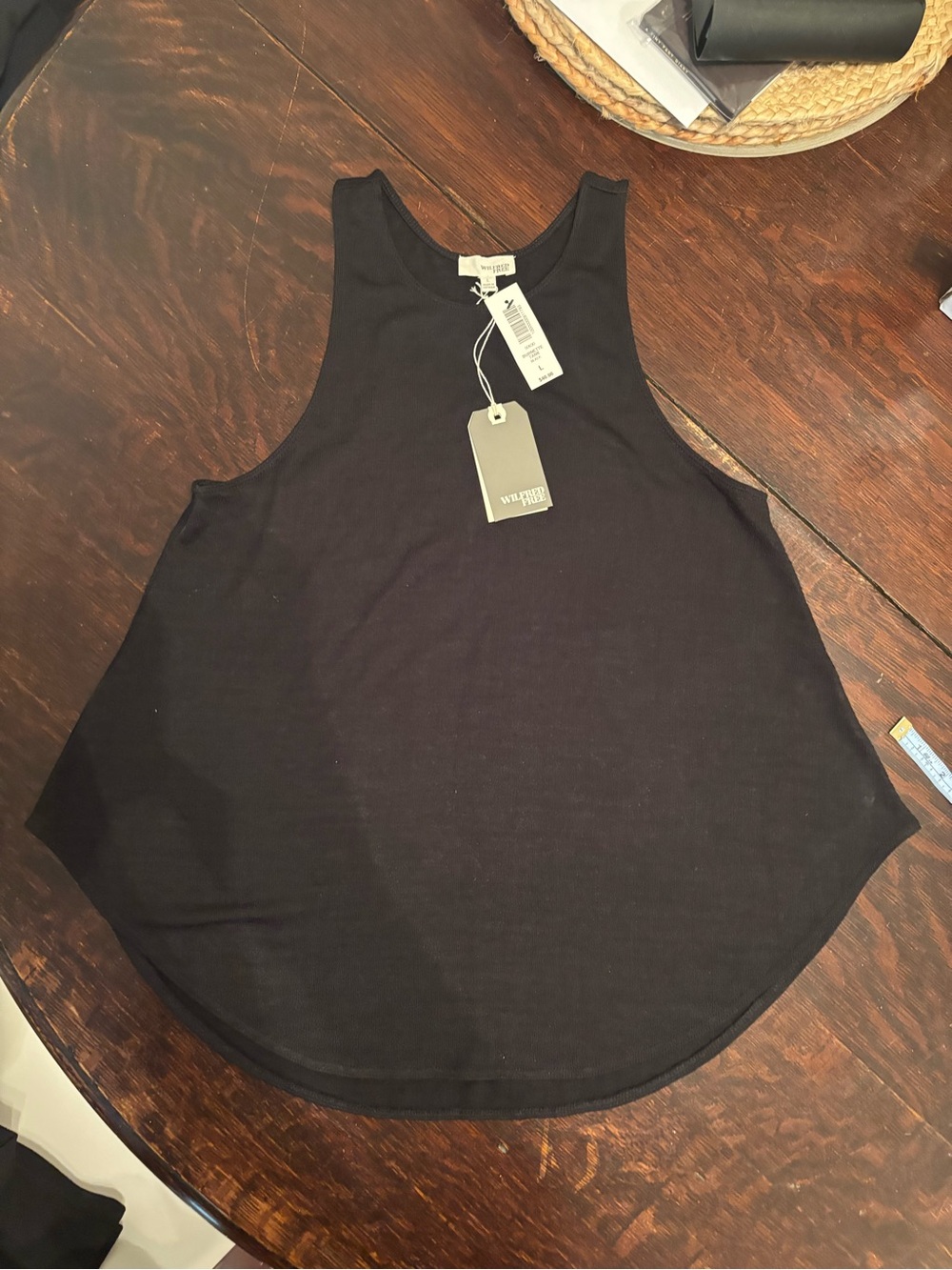 Wilfred Black Flowy Tank Top